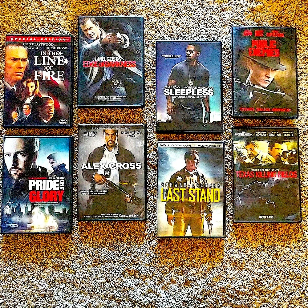 8 Action Packed movies on DVD